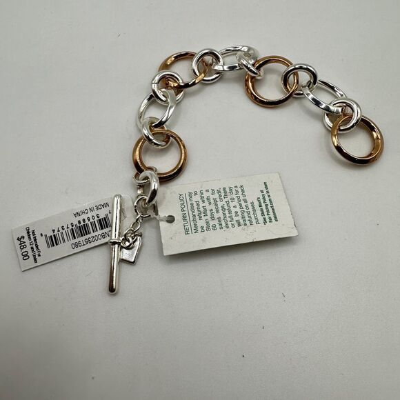 STILL WITH TAG! Lauren Ralph Lauren rose gold tone and silver tone 7" bracelet! - Picture 4 of 11
